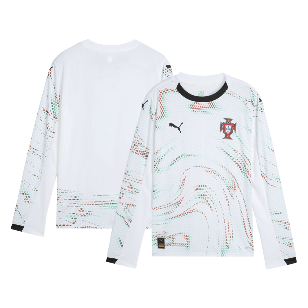 Portugal Away Long Sleeve Soccer Jersey 2025 White