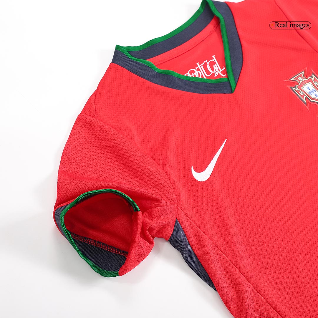 Kid's Portugal Home Soccer Jersey Kit(Jersey+Shorts) Euro 2024