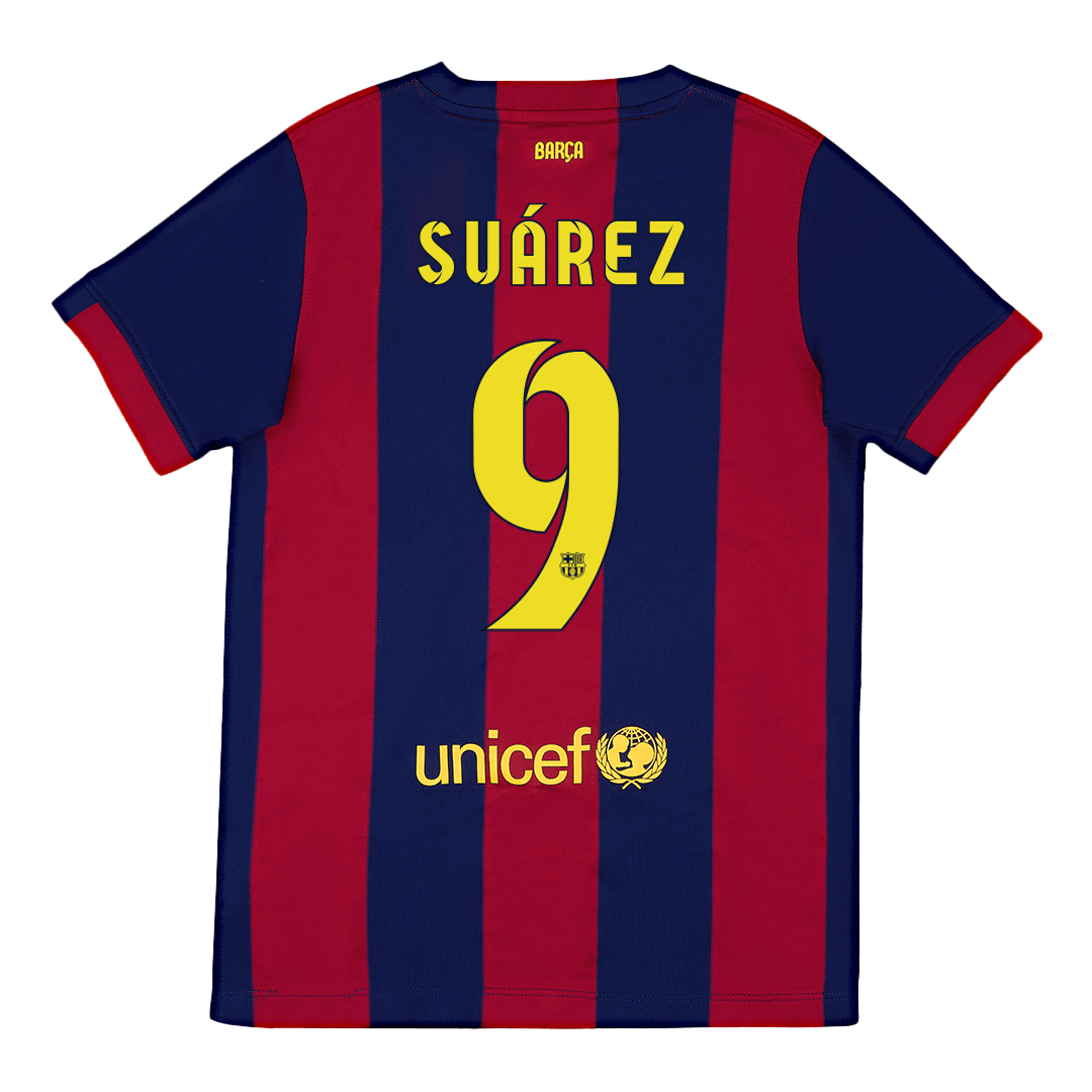 Retro SUÁREZ  #9 2014/15 Barcelona Home Soccer Jersey
