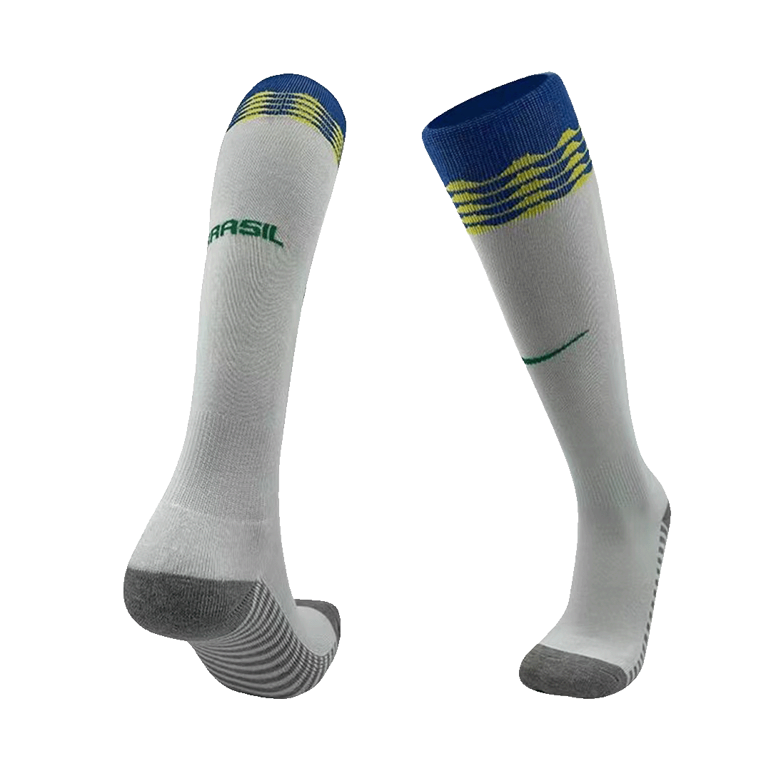 Kids Brazil Home Soccer Jersey Whole Kit 2024 (Jersey+Shorts+Socks)
