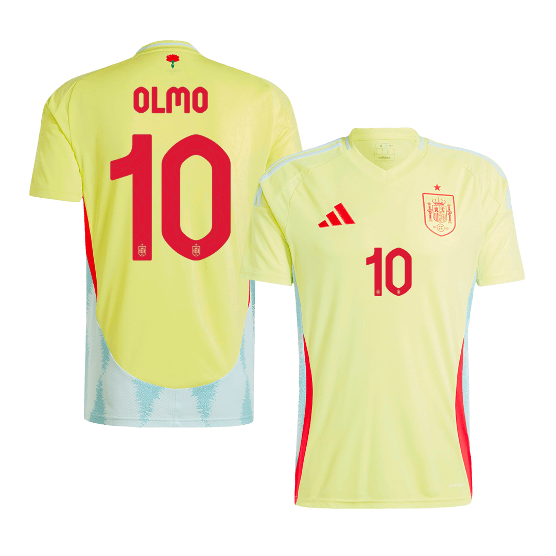 OLMO #10 Spain Away Soccer Jersey Euro 2024