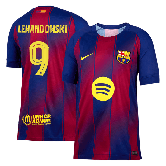 LEWANDOWSKI #9 Barcelona Home Soccer Jersey 2025/26 -UCL