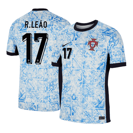 R.LEรO #17 Portugal Away Soccer Jersey Euro 2024