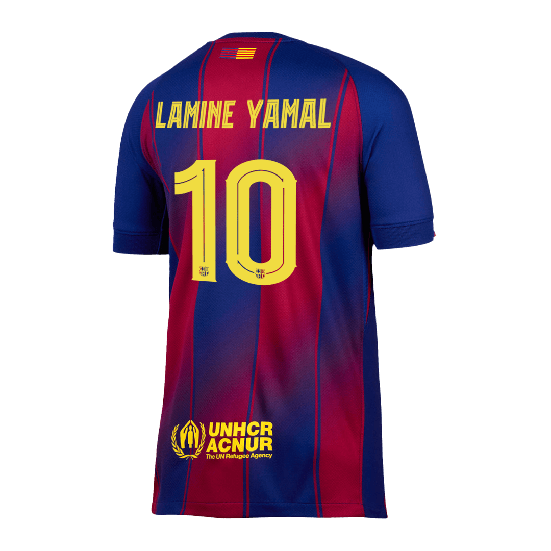 LAMINE YAMAL #10 Barcelona Home Soccer Jersey 2025/26 -UCL