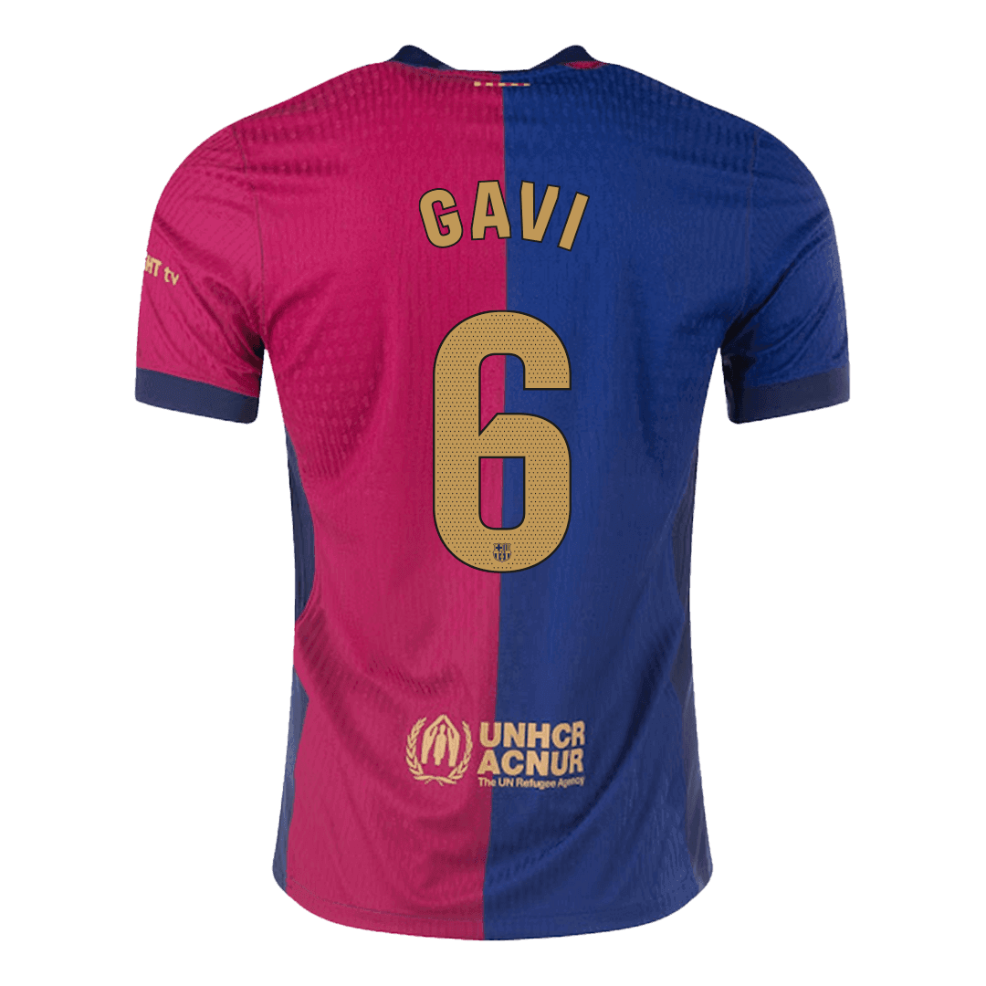 Authentic GAVI #6 Barcelona Home Soccer Jersey 2024/25
