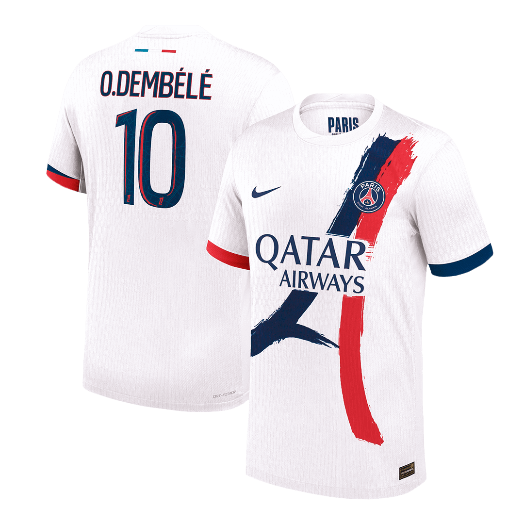 Authentic O.DEMB¨¦L¨¦ #10 Soccer Jersey PSG Away Shirt 2024/25