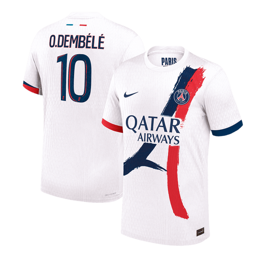 Authentic O.DEMB¨¦L¨¦ #10 Soccer Jersey PSG Away Shirt 2024/25