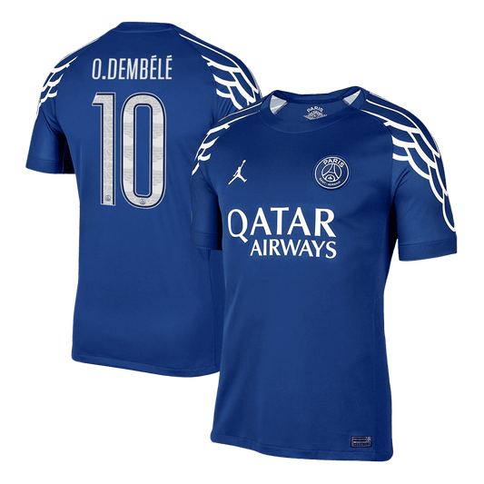 O.DEMB¨¦L¨¦ #10 PSG Soccer Jersey Fourth Away Custom Shirt 2024/25 - UCL
