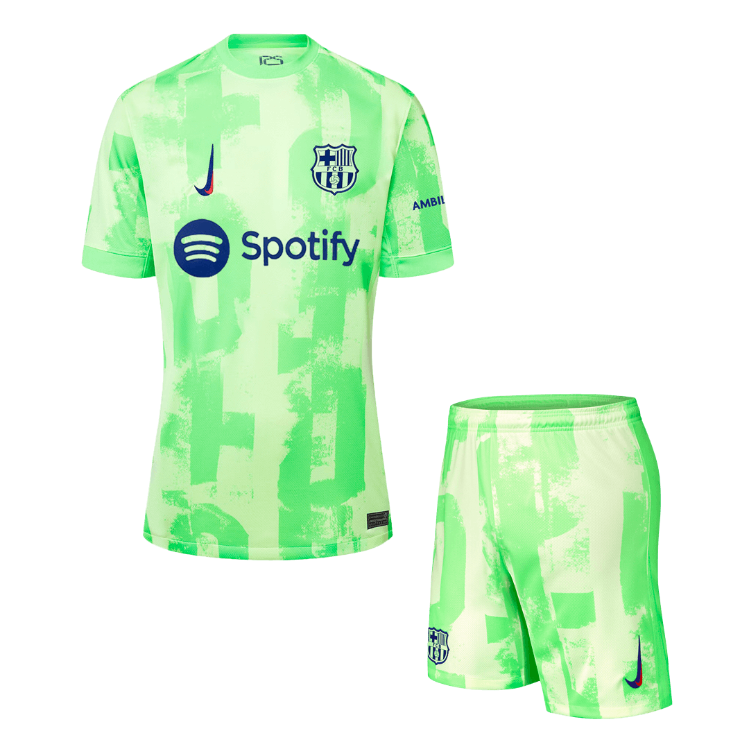 Barcelona Third Away Soccer Jersey Kit(Jersey+Shorts) 2024/25 - UCL