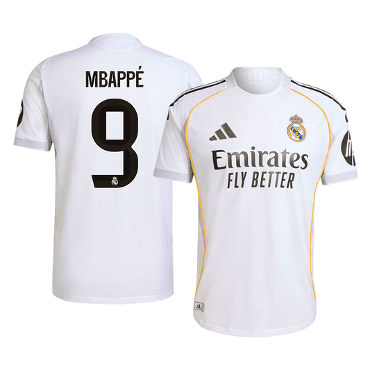 Authentic MBAPPÉ #9 Soccer Jersey Real Madrid Home Shirt 2025/26