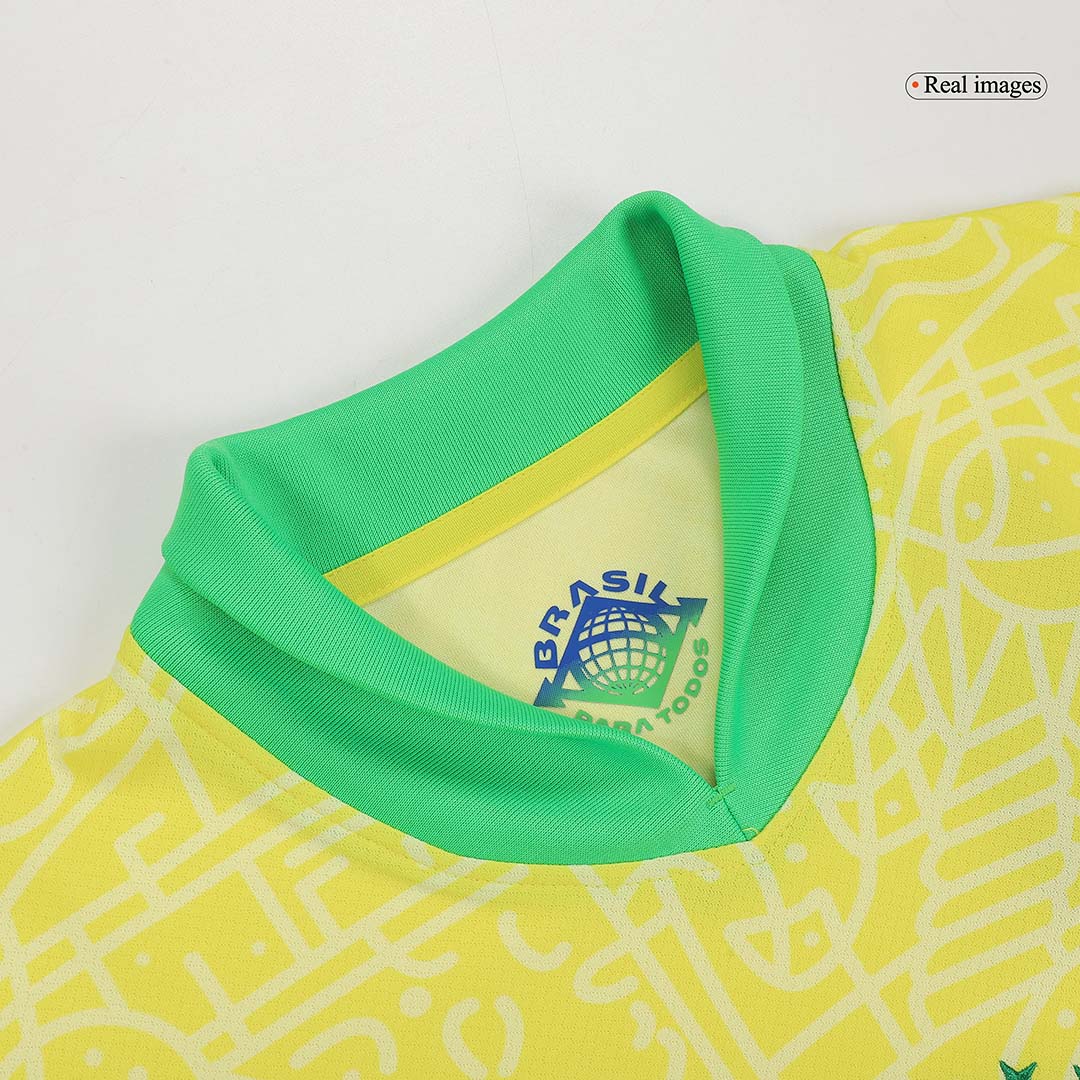 Brazil Home Soccer Jersey Kit(Jersey+Shorts+Socks) 2024