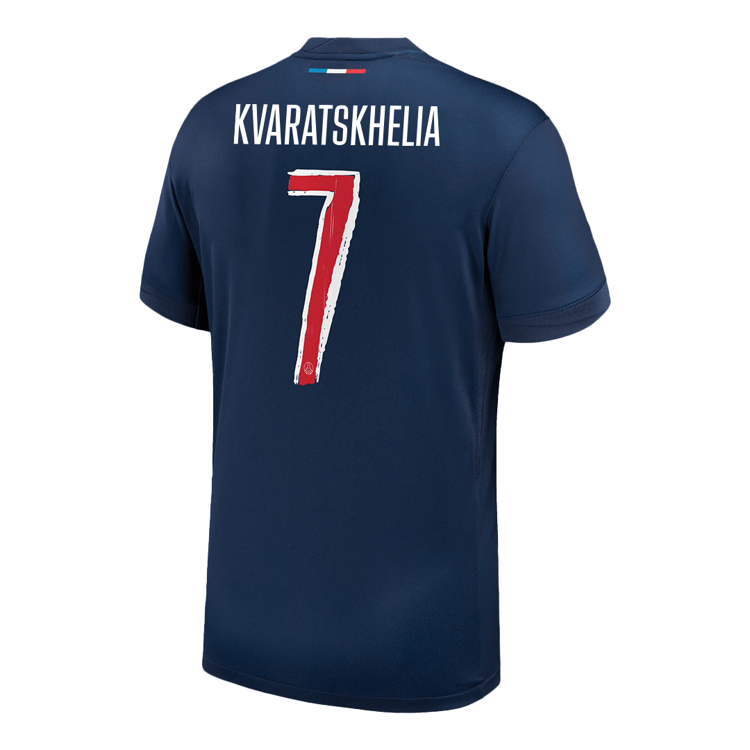 KVARATSKHELIA #7 PSG Soccer Jersey Home Custom Shirt 2024/25 - UCL