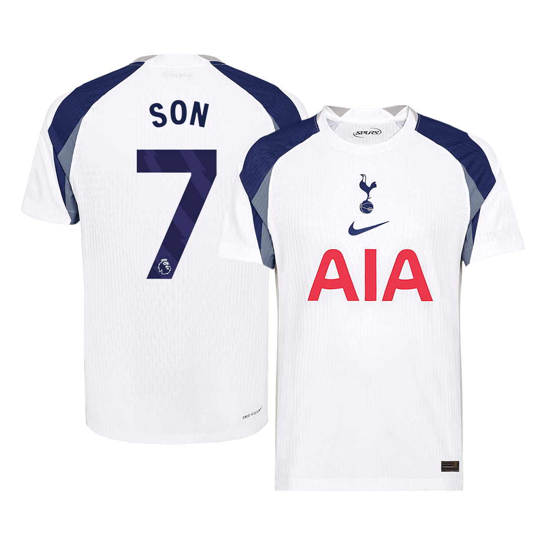 SON #7 Authentic Tottenham Hotspur Home Soccer Jersey 2025/26 White