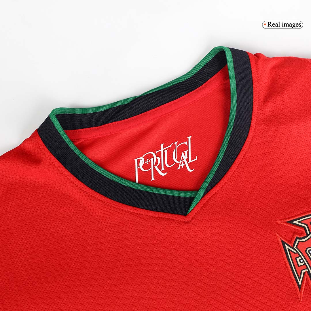 Portugal Home Soccer Jersey Kit(Jersey+Shorts+Socks) Euro 2024