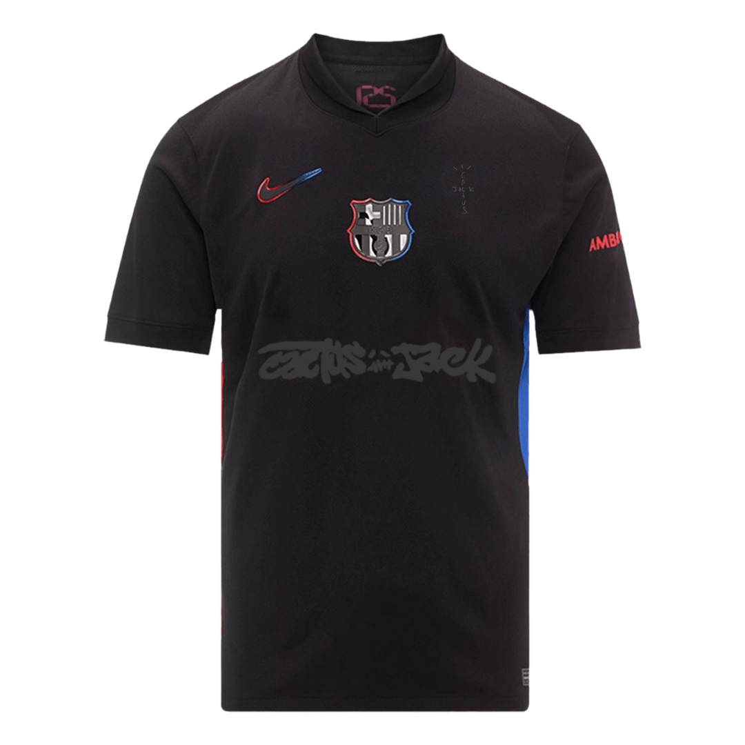 Barcelona X Travis Scott Away Soccer Jersey 2024/25 Black