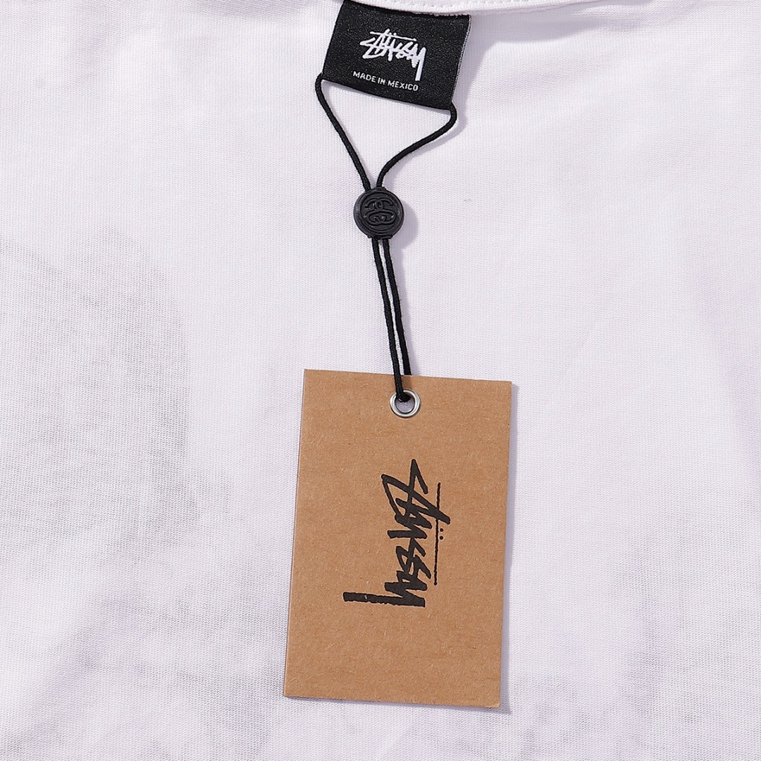 Stüssy Butterfly and Spider Floral Logo Graphic T-Shirt - White
