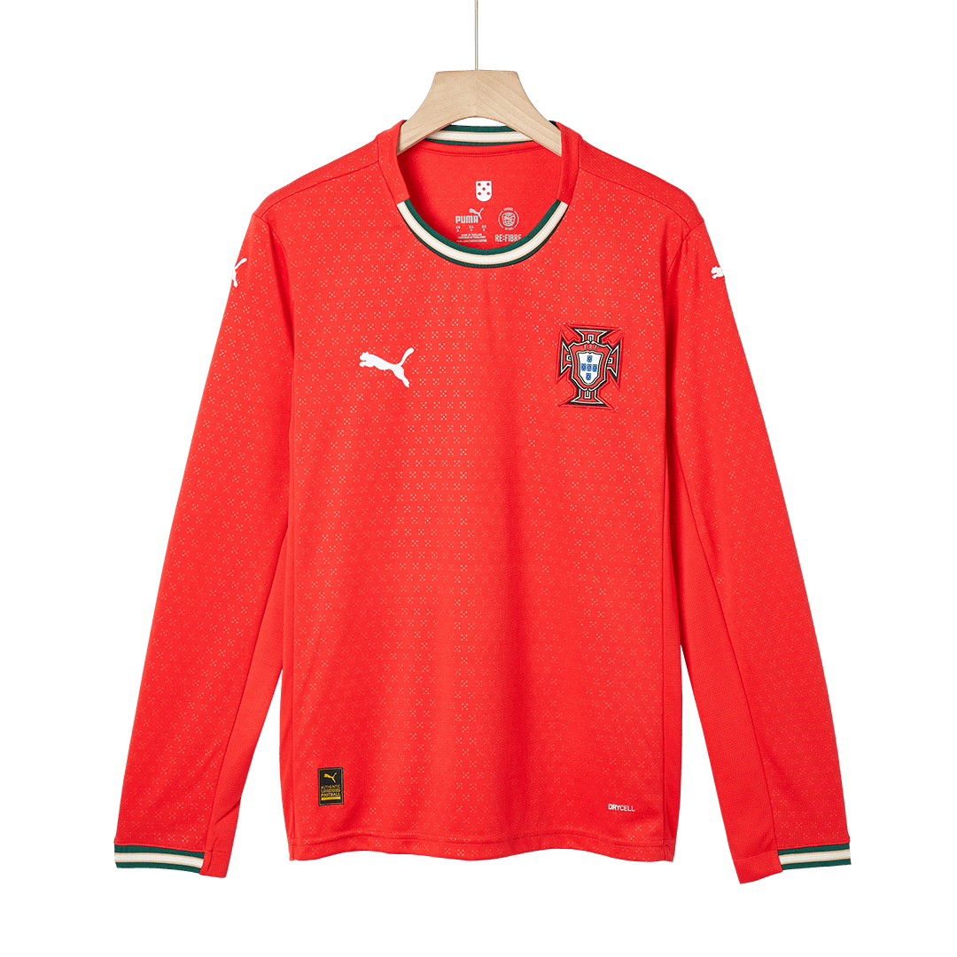 Portugal Home Long Sleeve Soccer Jersey 2025 Red