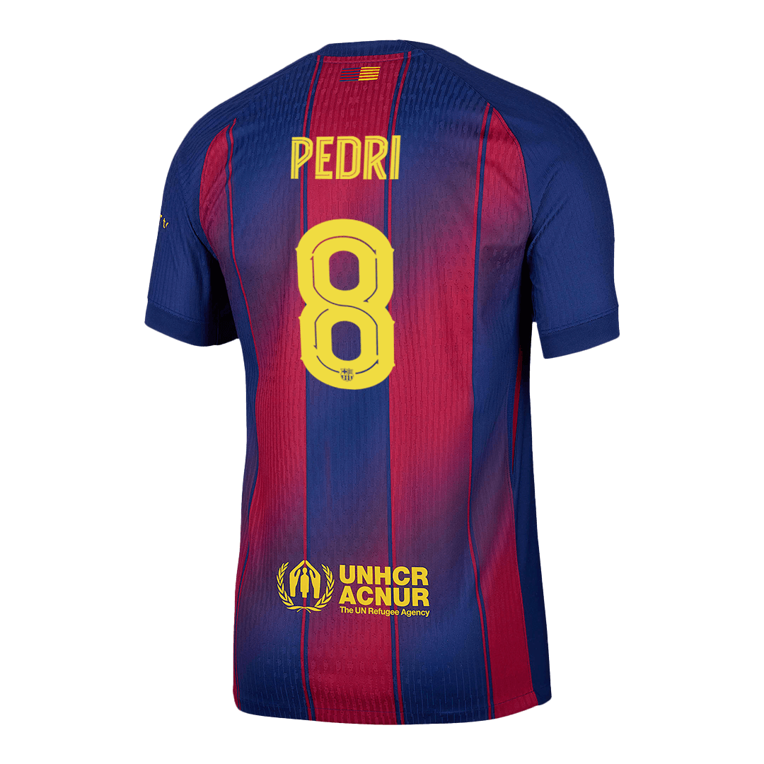 PEDRI #8 Barcelona Home Authentic Soccer Jersey 2025/26 - UCL