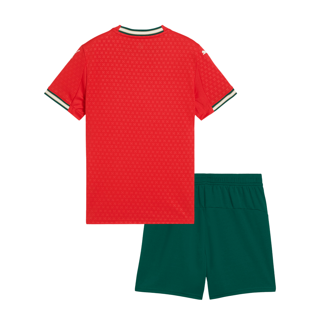 Kid's Portugal Home Soccer Jersey Kit(Jersey+Shorts) 2025 Red