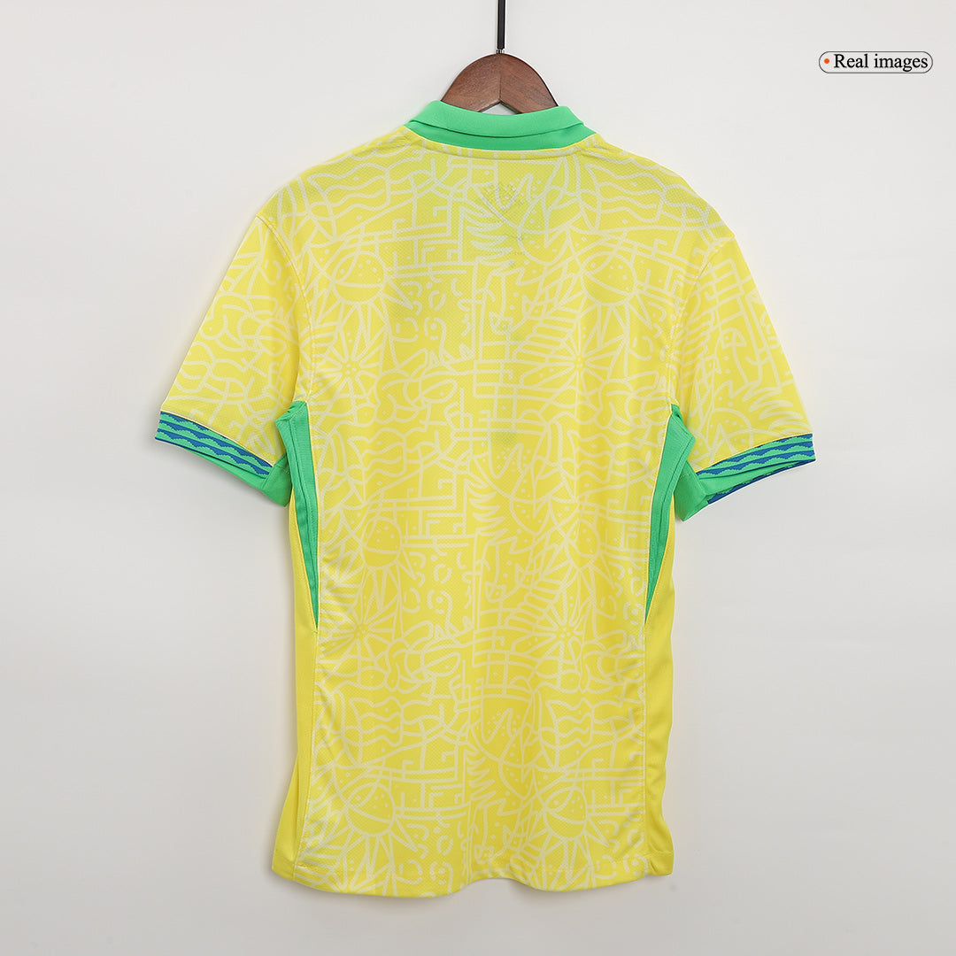 Brazil Home Soccer Jersey Kit(Jersey+Shorts+Socks) 2024