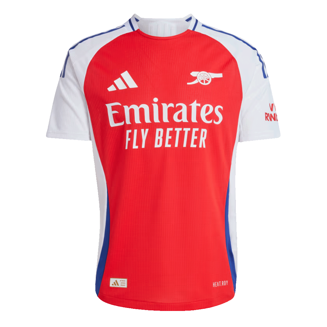 Authentic RICE #41 Arsenal Home Soccer Jersey 2024/25 Red