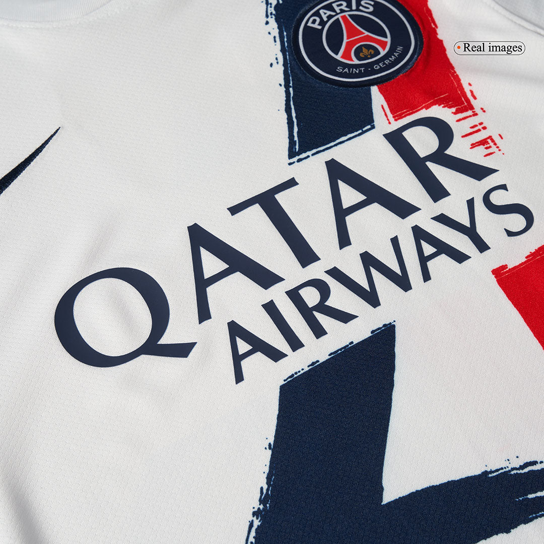 KVARATSKHELIA #7 PSG Soccer Jersey Away Custom Shirt 2024/25 - UCL