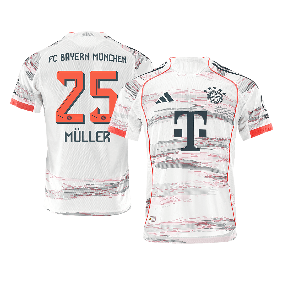 Authentic MÜLLER #25 Soccer Jersey Bayern Munich Away Shirt 2025/26
