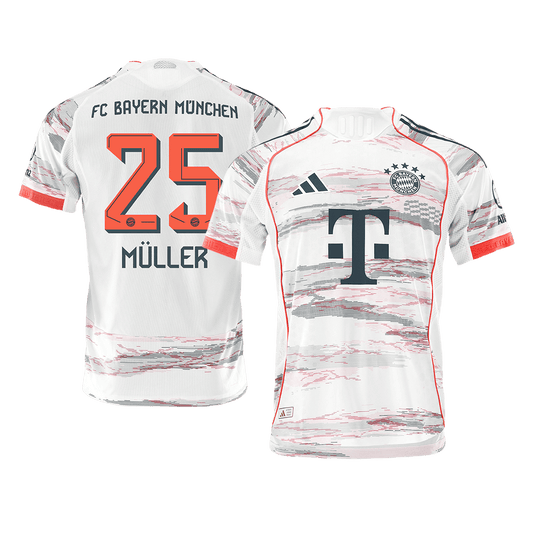 Authentic MÜLLER #25 Soccer Jersey Bayern Munich Away Shirt 2025/26