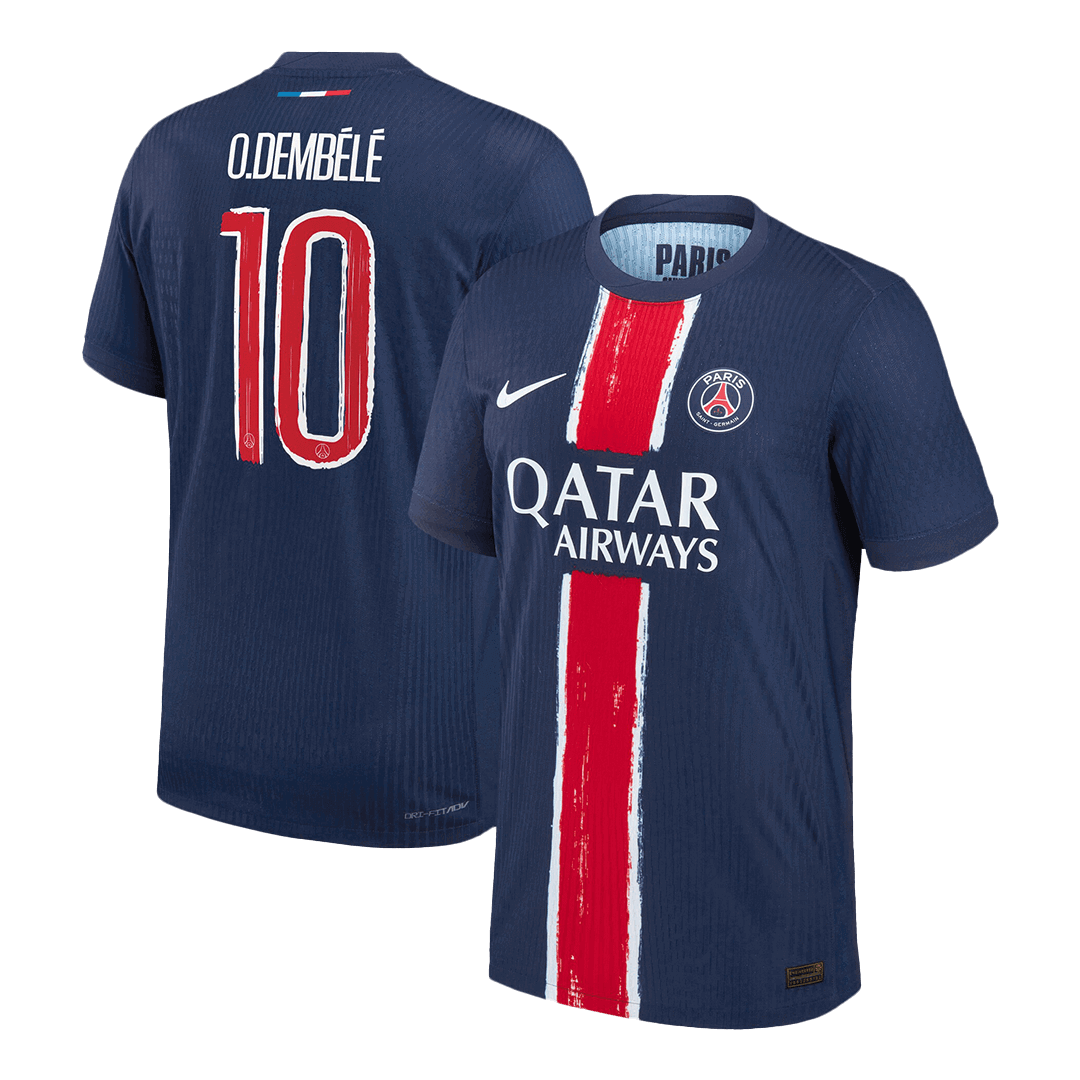 Authentic O.DEMB¨¦L¨¦ #10 Soccer Jersey PSG Home Shirt 2024/25  - UCL