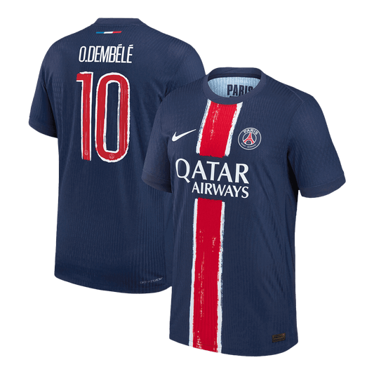 Authentic O.DEMB¨¦L¨¦ #10 Soccer Jersey PSG Home Shirt 2024/25  - UCL