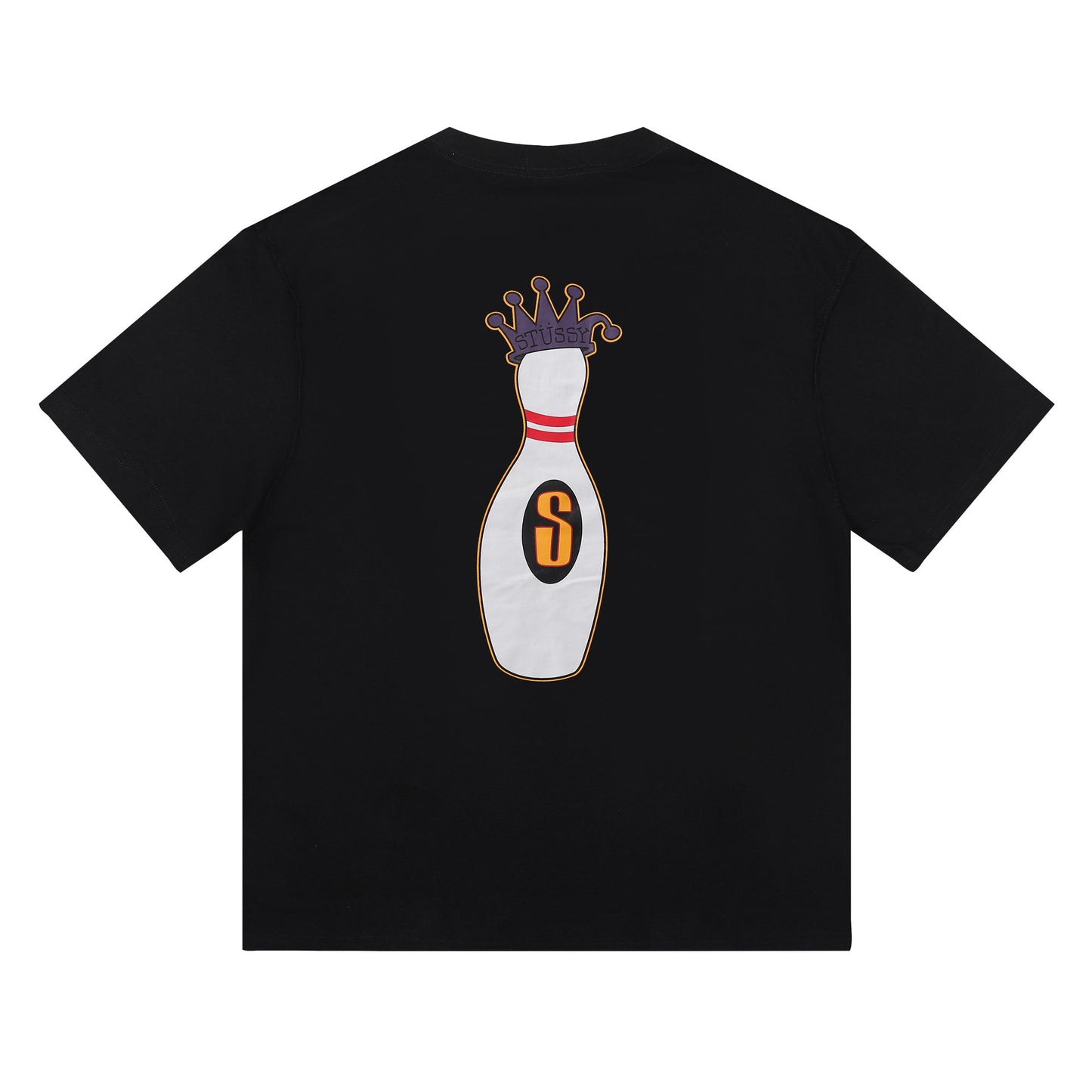 Stussy White King Pin Gear Graphic T-Shirt