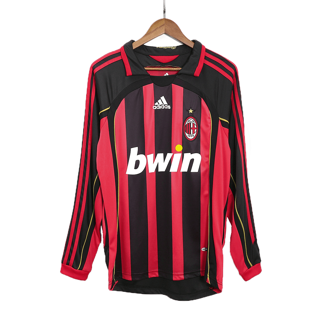 Retro 2006/07 AC Milan Home Long Sleeve Soccer Jersey