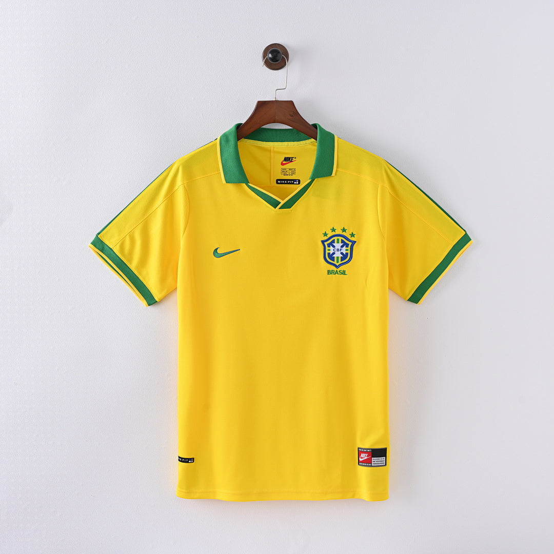 1997 Brazil Home Soccer Jersey
