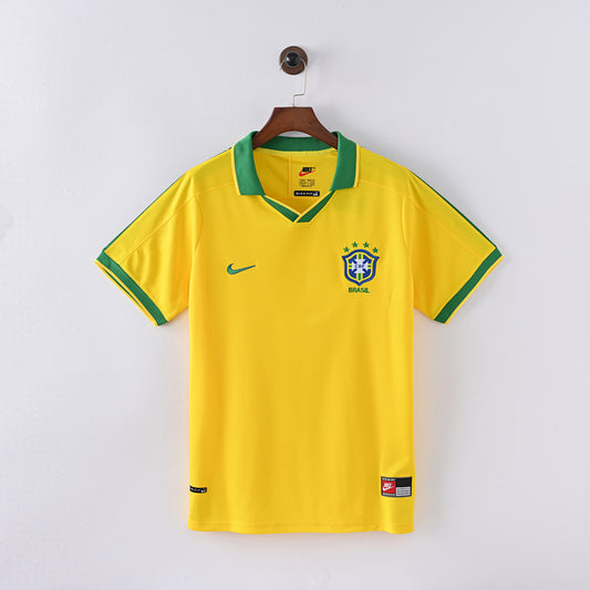 1997 Brazil Home Soccer Jersey