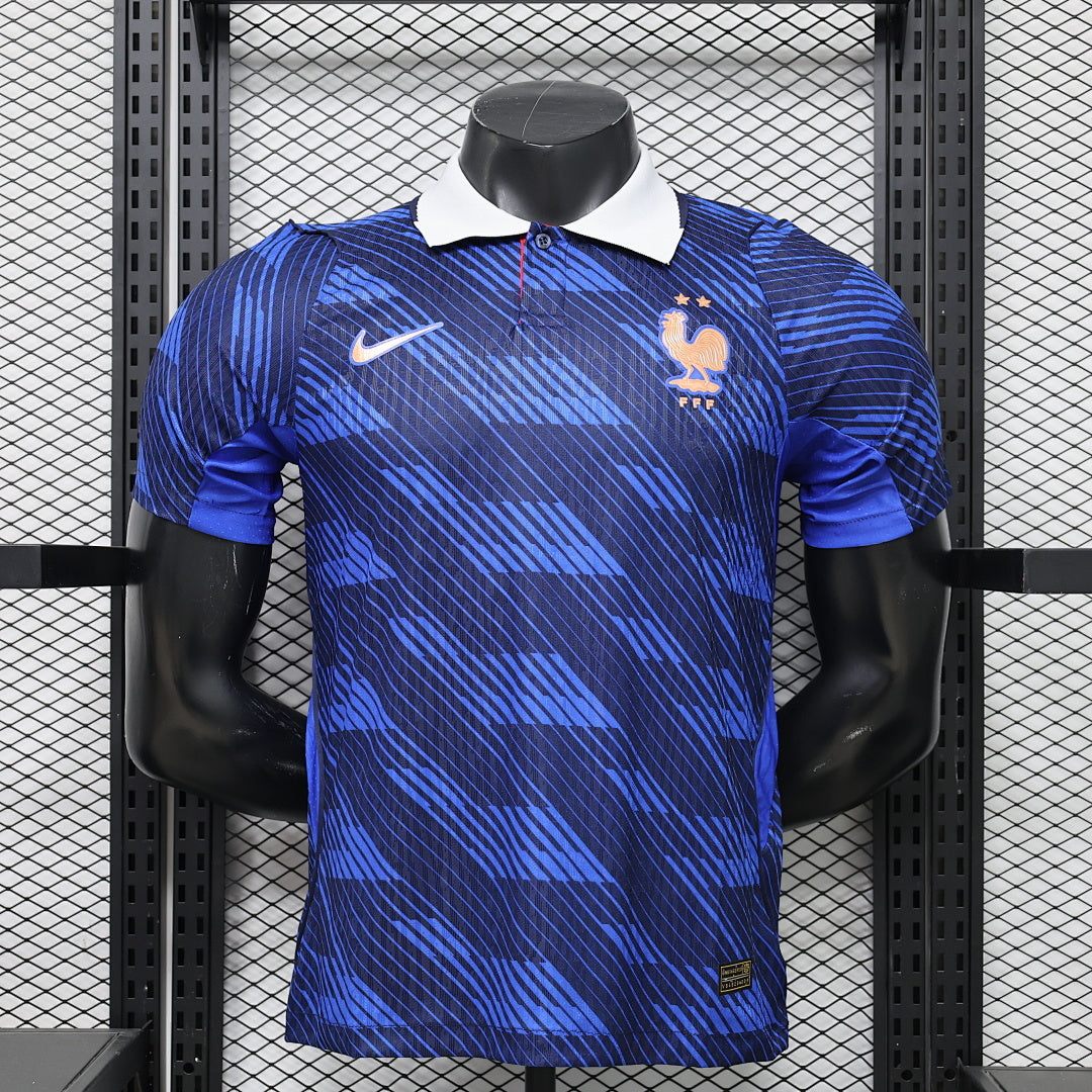 France Home Player Version Soccer Jersey