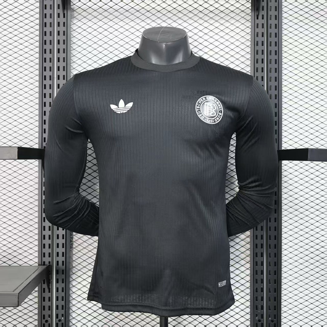 Germany Player Version Soccer Jersey Long Sleeve Black