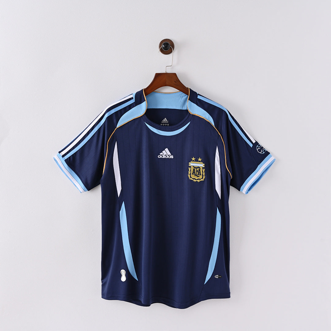 2006 Argentina Away Soccer Jersey World Cup