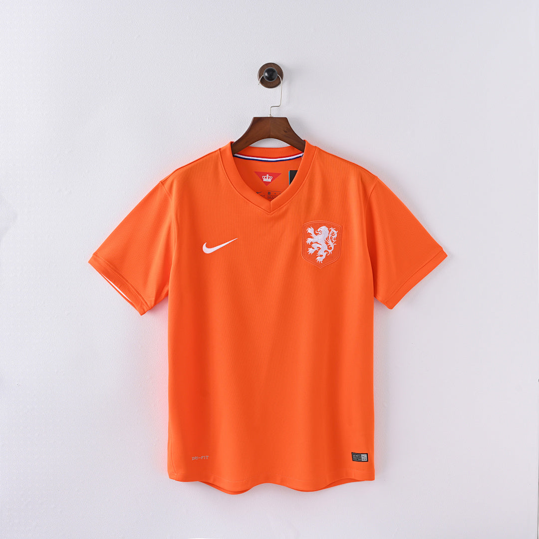 2014 Netherlands Home Soccer Jersey