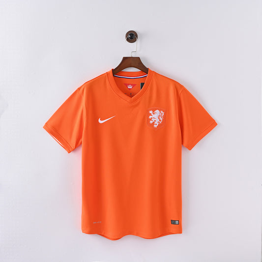 2014 Netherlands Home Soccer Jersey