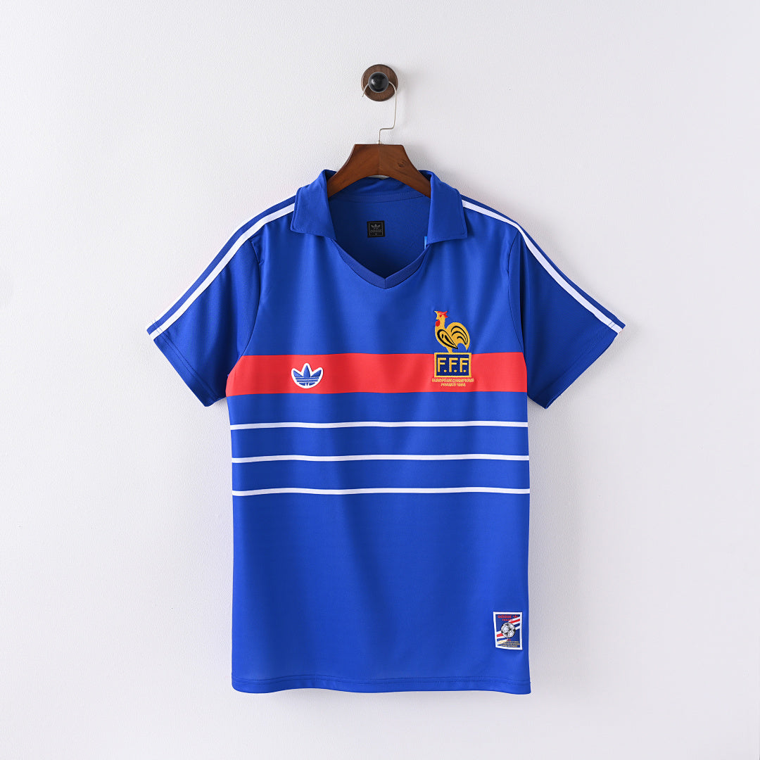 1982/84 France Home Soccer Jersey