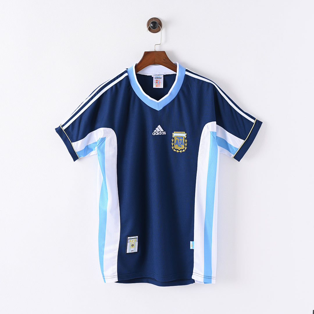 1998 Argentina Away Soccer Jersey