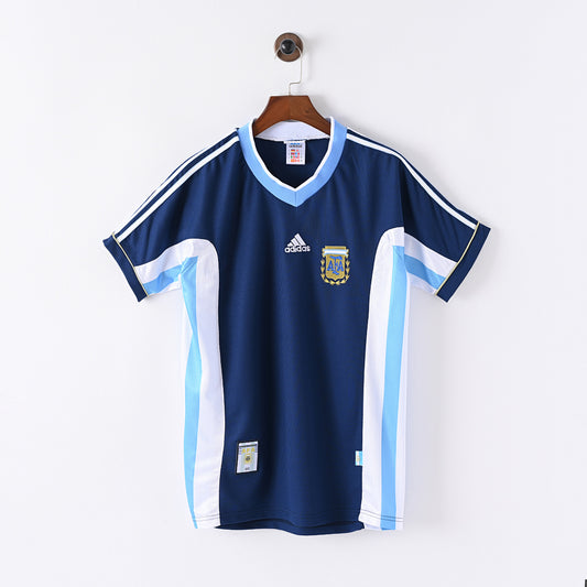 1998 Argentina Away Soccer Jersey