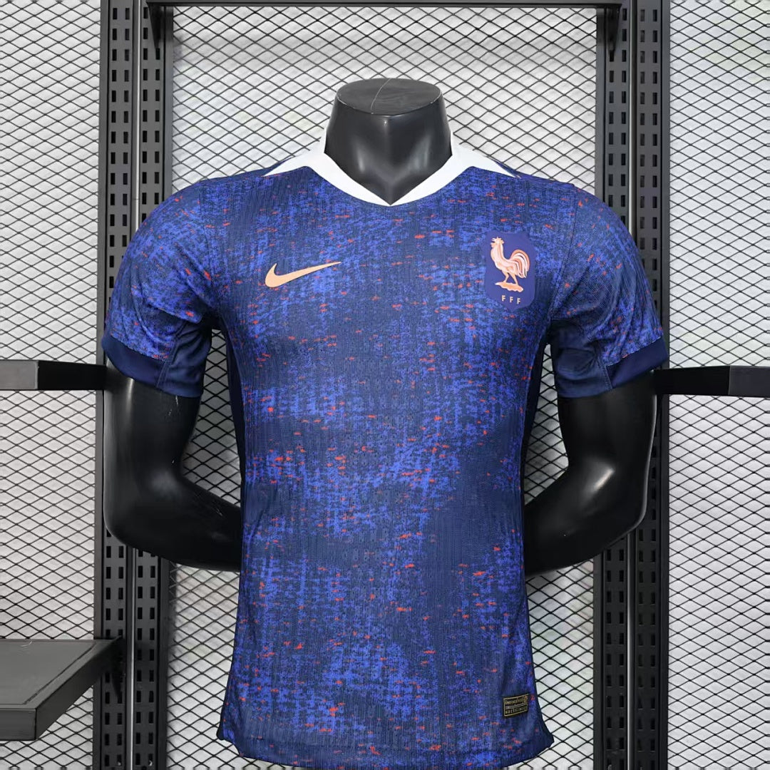 France Home Player Version Soccer Jersey