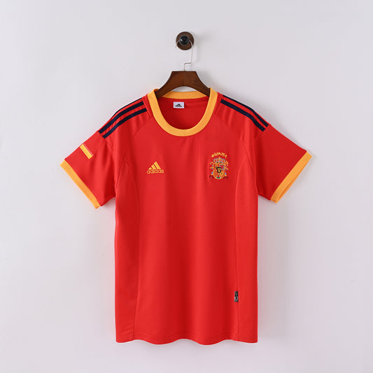 2002 Spain Home Soccer Jersey