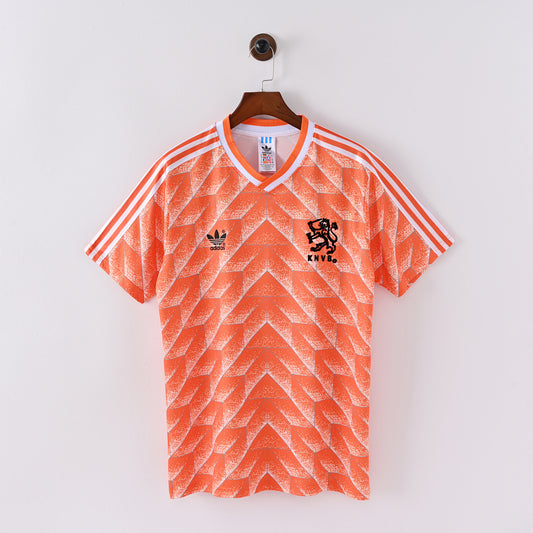 1988 Netherlands Home Soccer Jersey