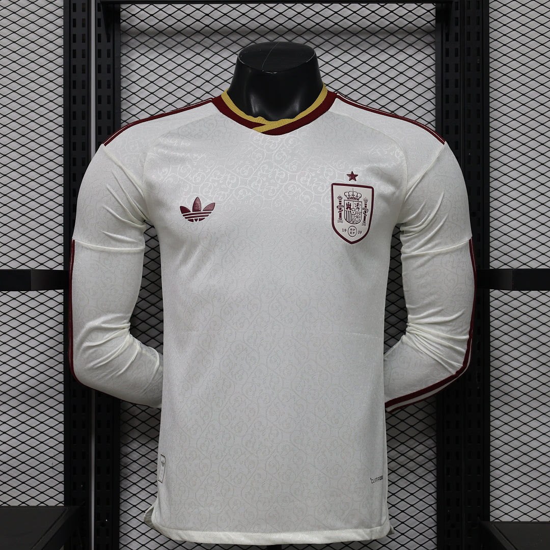 2026/27 Spain Away Player Version Soccer Jersey Long Sleeve