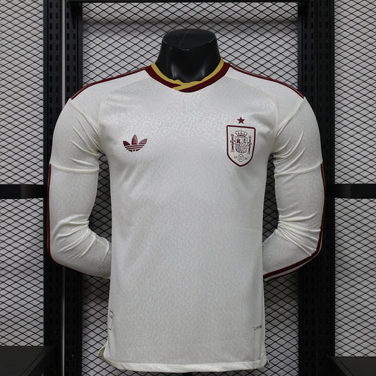 2026/27 Spain Away Player Version Soccer Jersey Long Sleeve