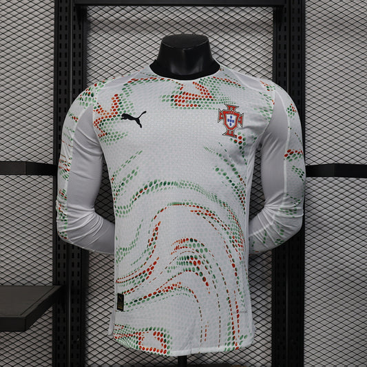 Portugal Away Player Version Soccer Jersey Long Sleeve