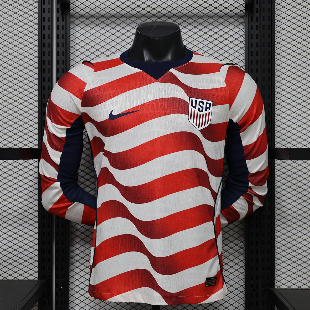2026/27 USA Home Player Version Soccer Jersey Long Sleeve