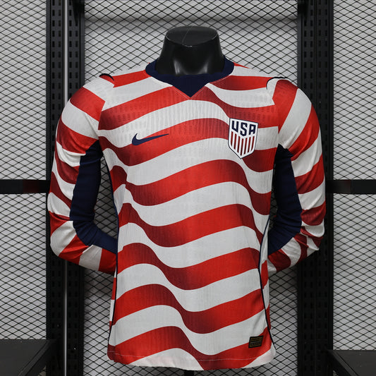 2026/27 USA Home Player Version Soccer Jersey Long Sleeve